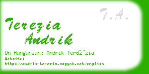 terezia andrik business card